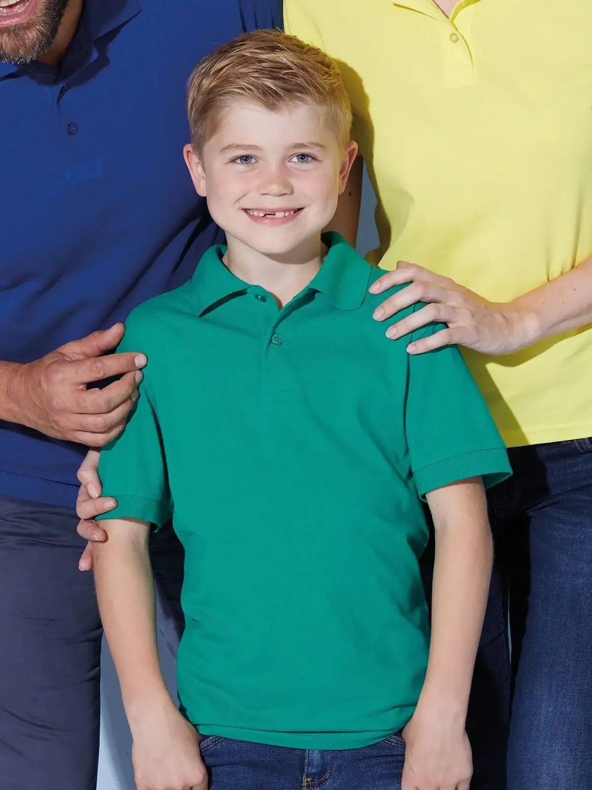 Polo da bambino con taglio sportivo e spacchetti laterali - James & Nicholson - JN070K