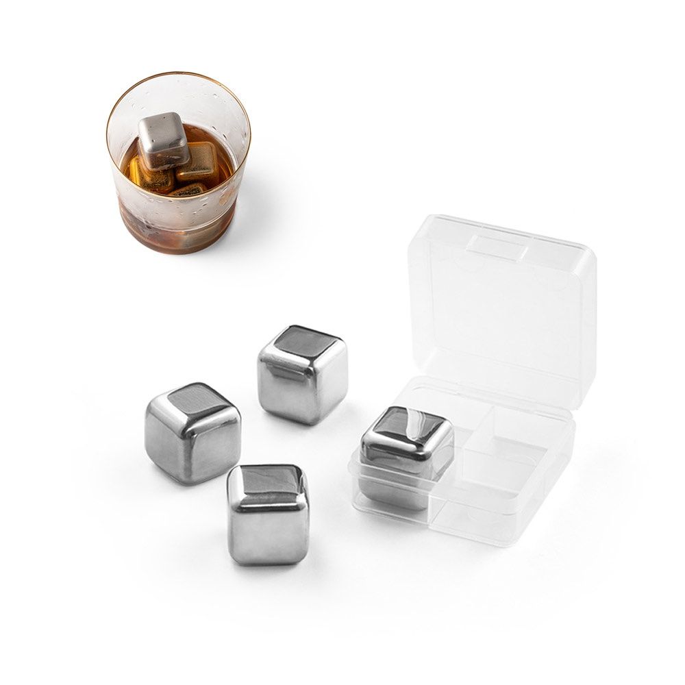 GLACIER. Set di cubi riutilizzabili in acciaio inox - 94252