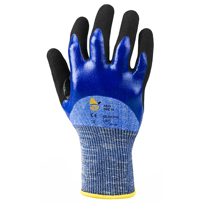 Guanto da lavoro antitaglio b 15g in nitrile  - Hdp - AB10