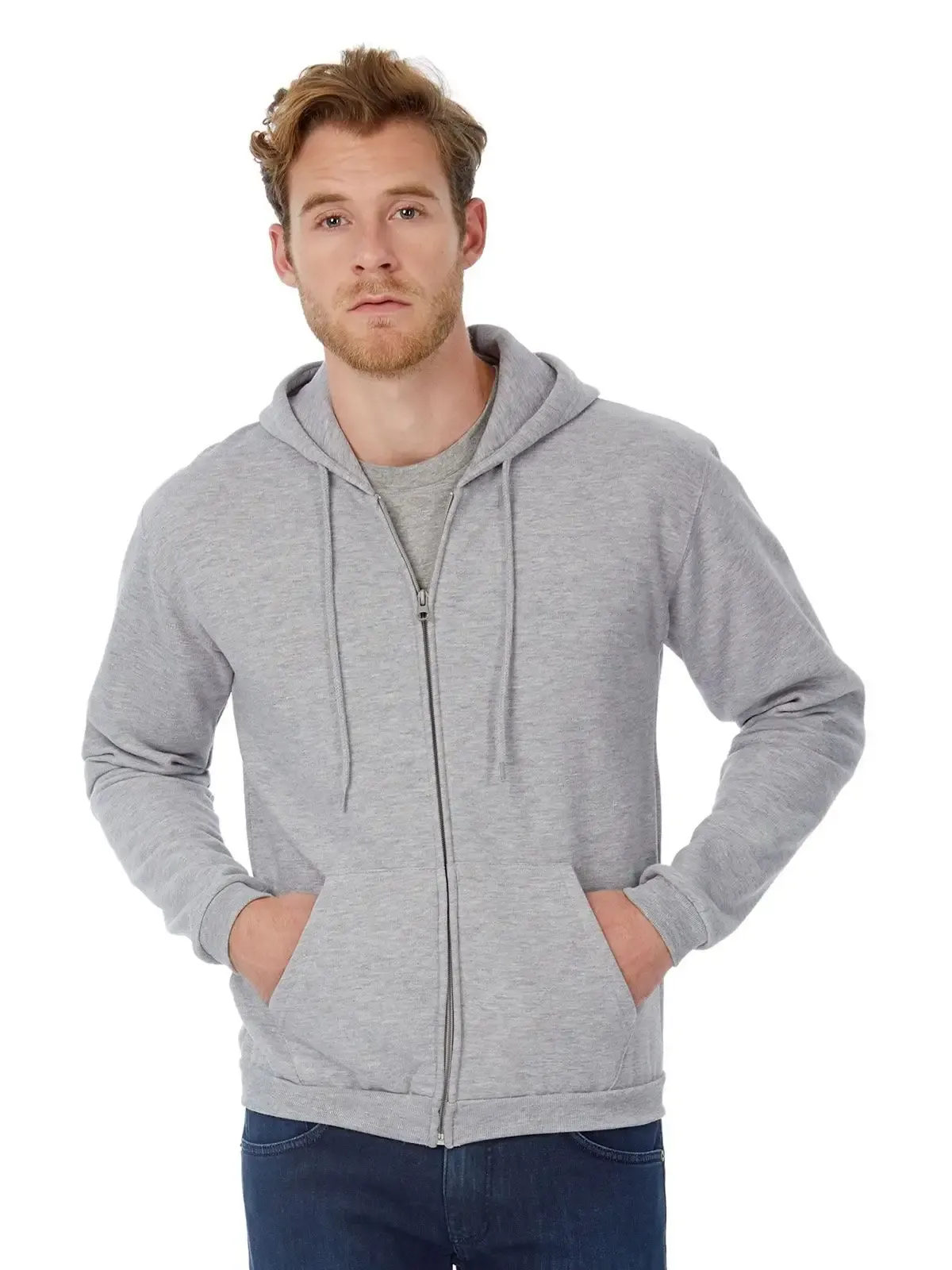 Felpa con maniche set-in e cerniera coperta - B&C - BCWUI25