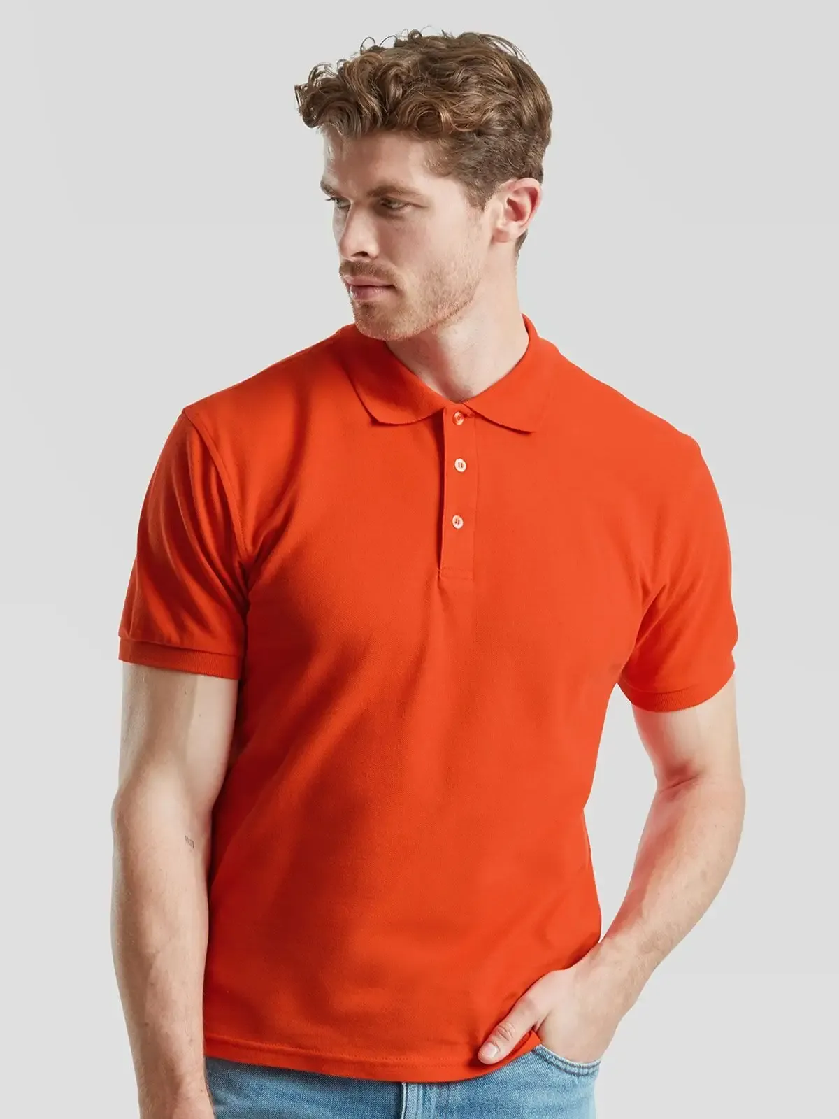 Polo morbida al tatto con vestibilità slim fit - Fruit Of The Loom - FR630440