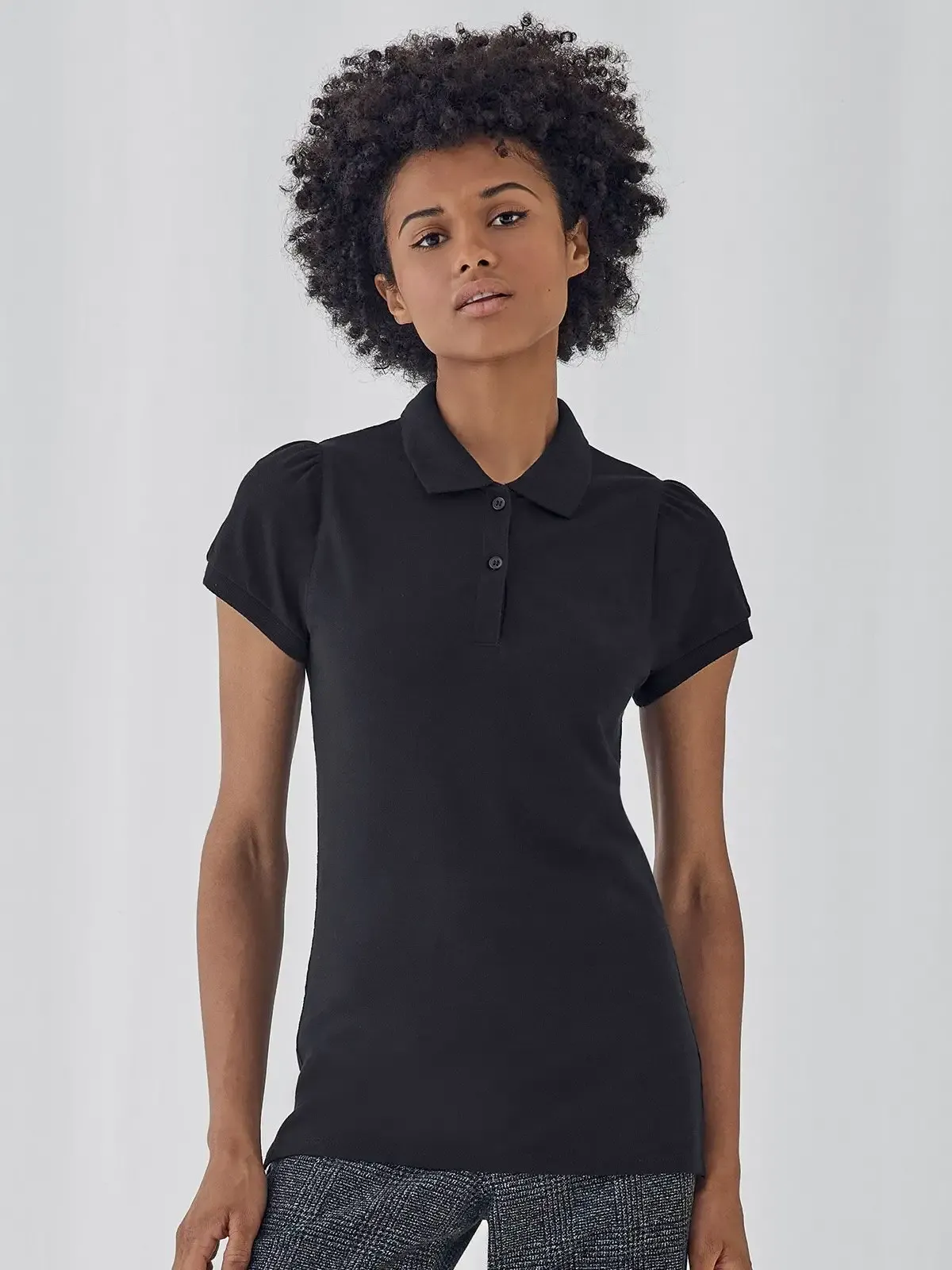 Polo da donna a maniche corte arricciate per un taglio femminile - B&C - BCPW460