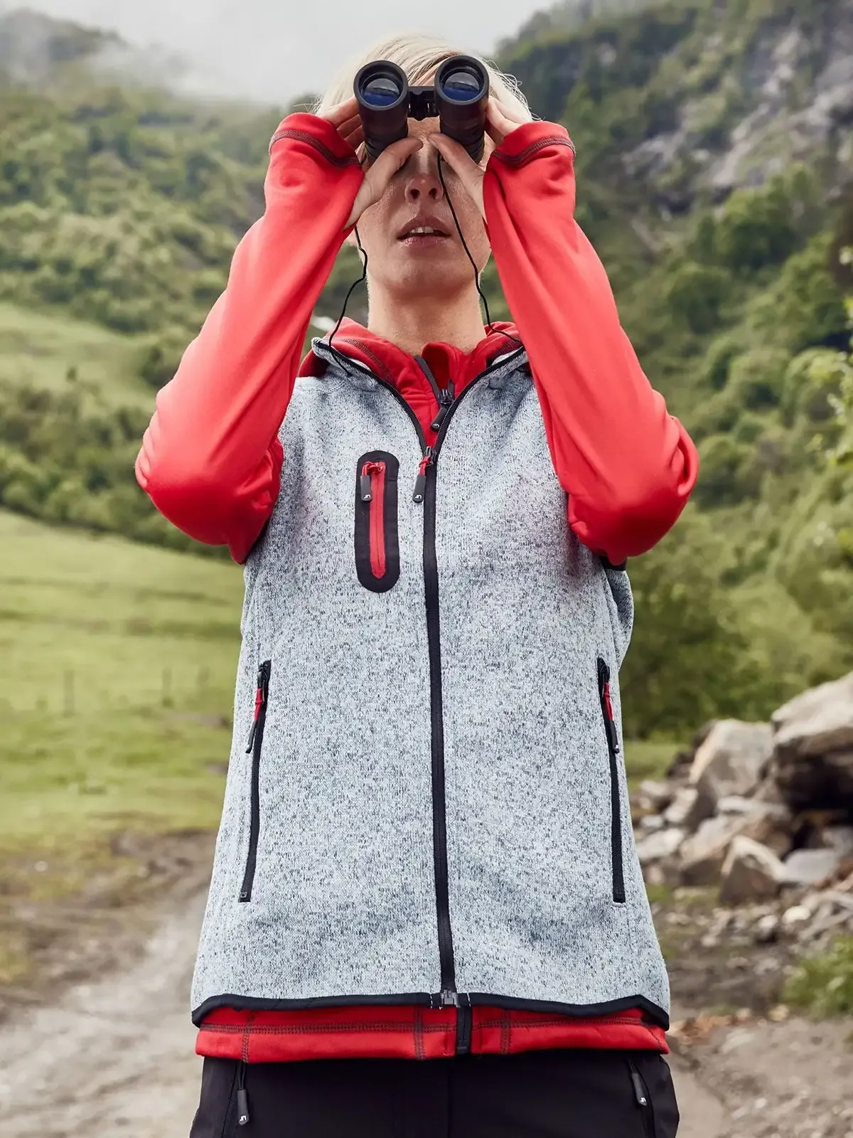 Gilet da donna in pile lavorato a maglia - James & Nicholson - JN773