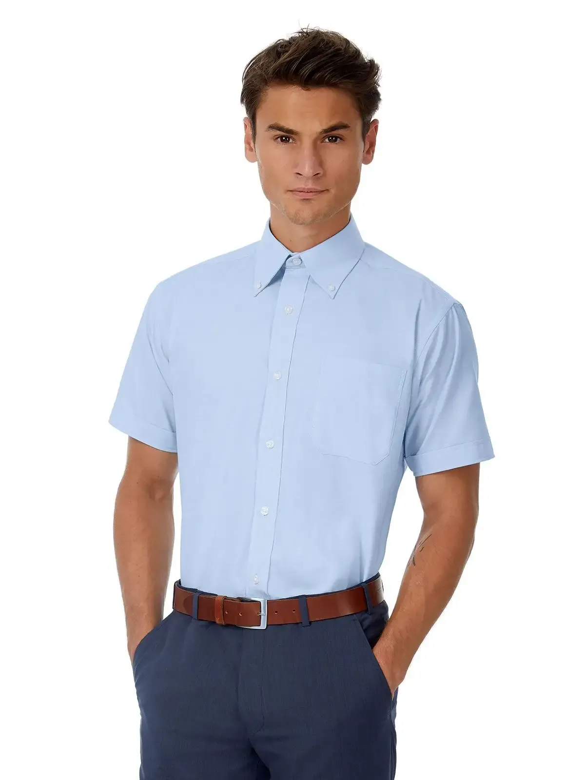Camicia da uomo in tessuto oxford - B&C - BCSMO02