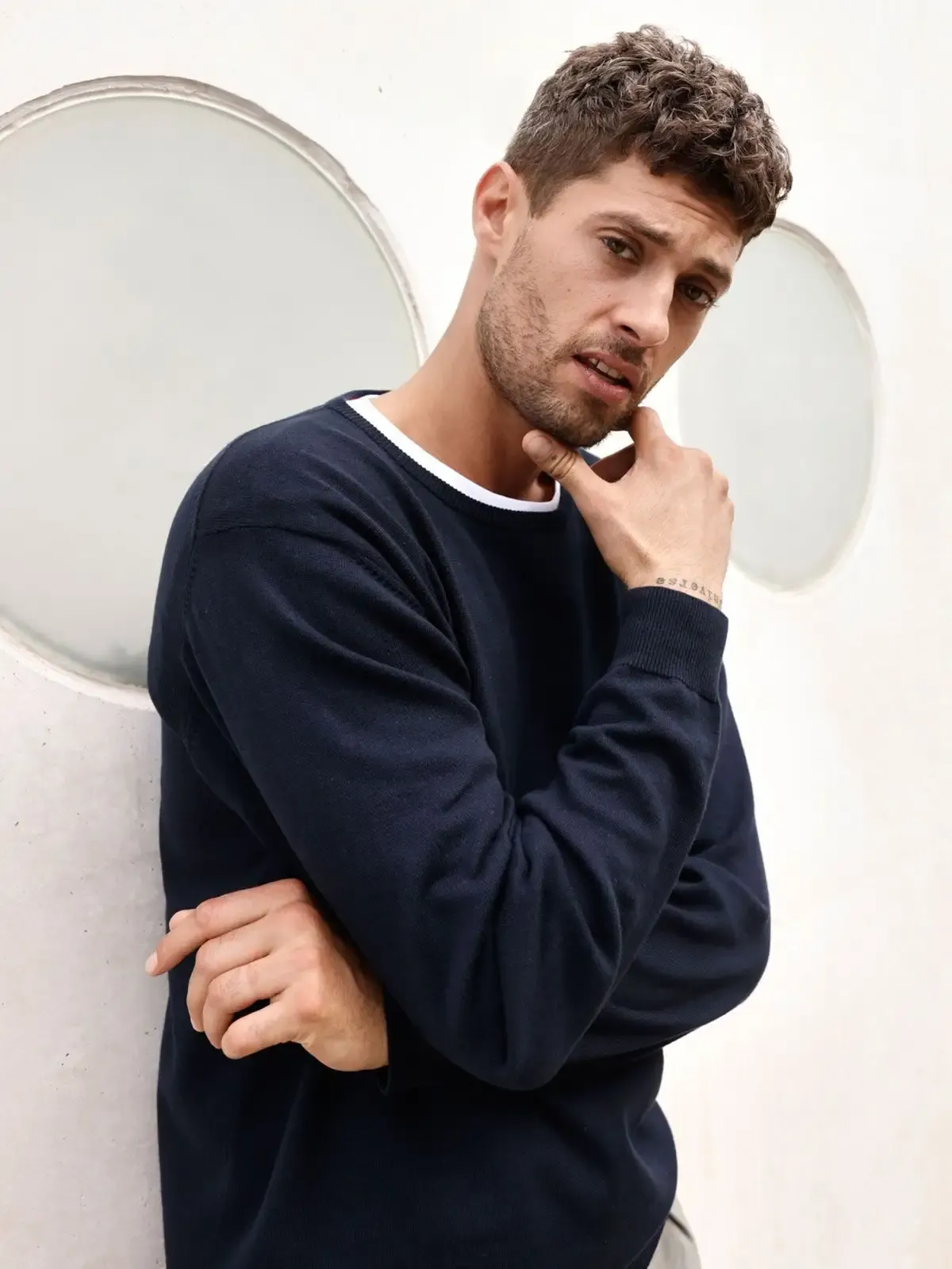 Pullover da uomo classico in cotone e tessuto a maglia leggera - James & Nicholson - JN1314